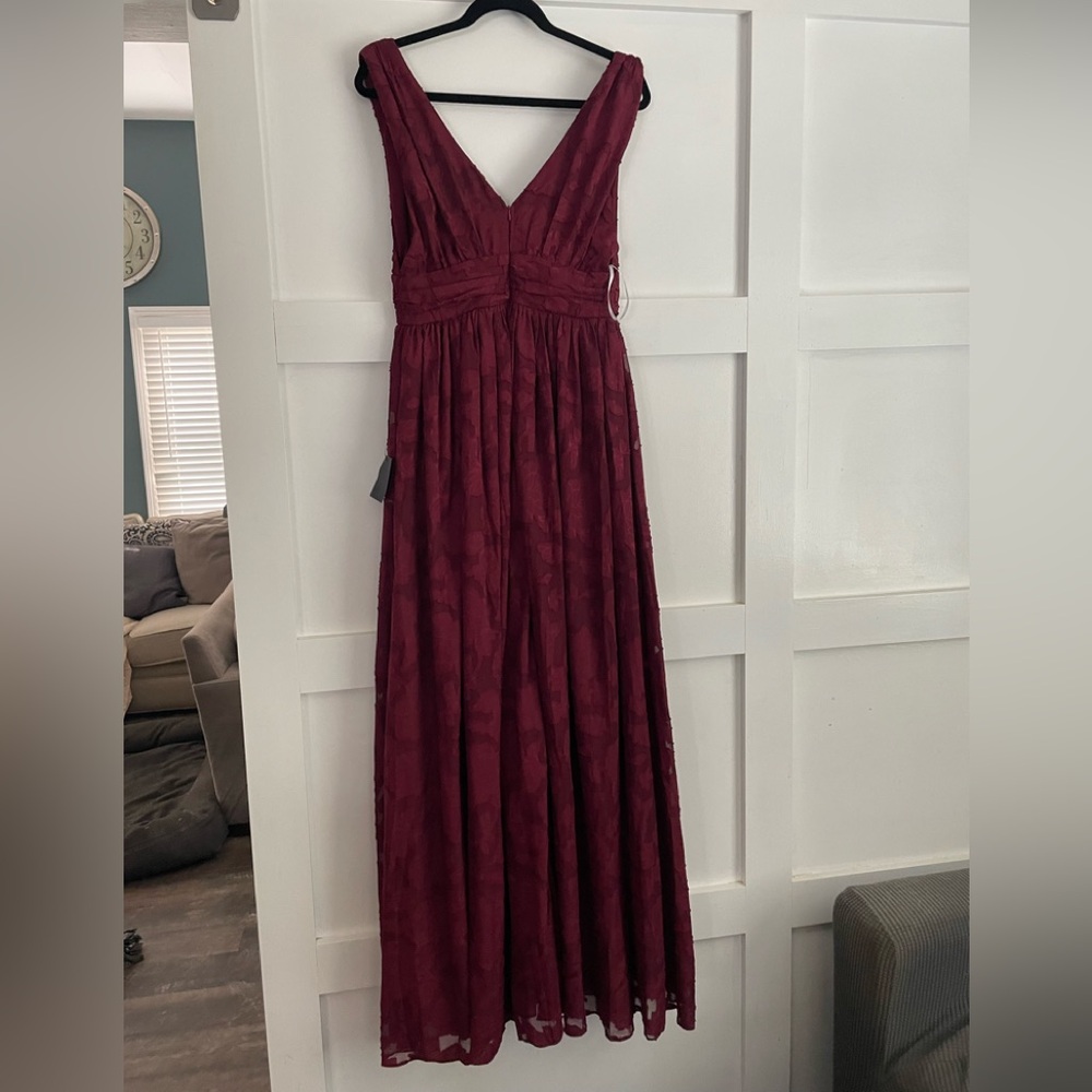 Burgundy Evening Gown-Lulus